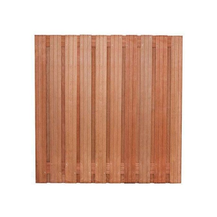 Tuinscherm hardhout Dronten. 19 plus 2 planks.