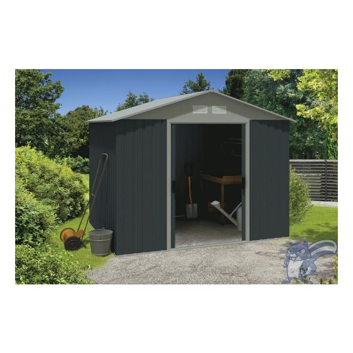 Metalen berging Brons B174xD236xH206 cm. 