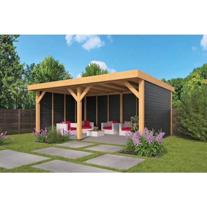 Lariks/Douglas DHZ Plat Dak Dalfsen Zweeds Rabat Zwart