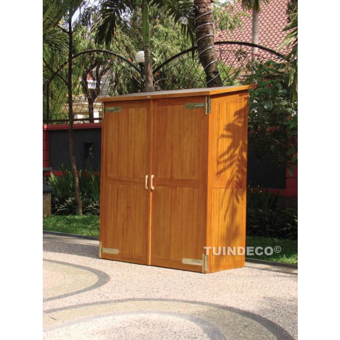 Tuinkast Montevideo Hardhout B145xD65xH185-173 cm.