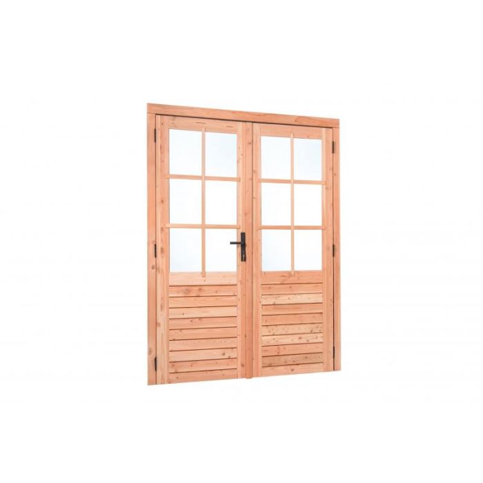Deur Dubbel Met Raam LS Red Class Wood. Afmeting 185 x 205CM