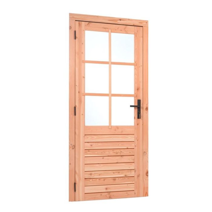 Deur Enkel Met Raam LS Red Class Wood. Afmeting 100 x 205CM
