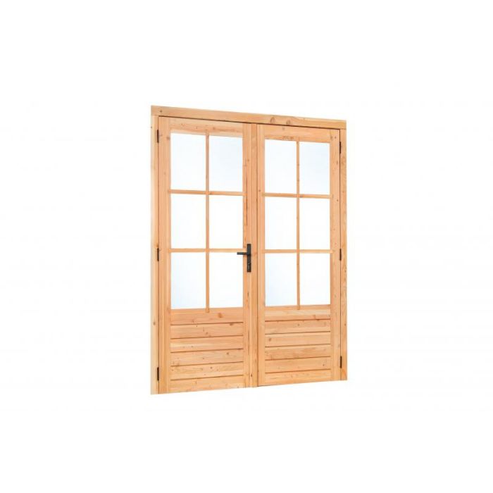 Douglas Dubbele Glas Deur Dubbelglas 6-Ruits. Afmeting 2050 x 2150MM