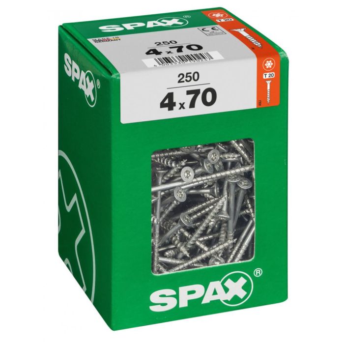 SPAX T-STAR plus WIROX 4x70 XXL 250 stuks