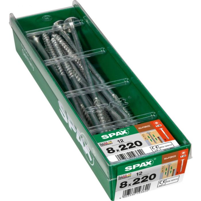 SPAX HI.FORCE WIROX 8x220 STK 12 stuks