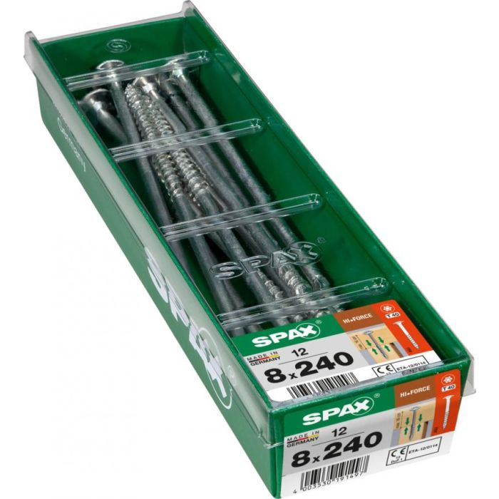 SPAX HI.FORCE WIROX 8x240 STK 12 stuks