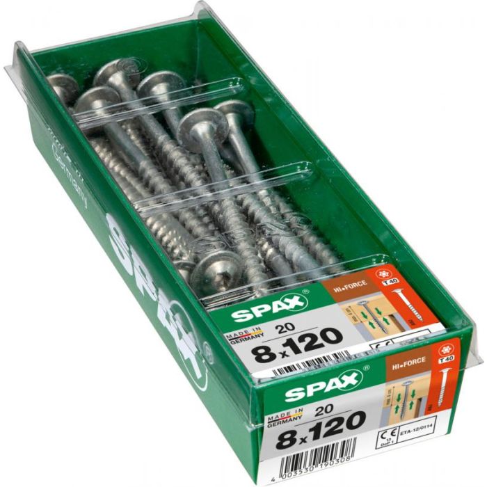 SPAX HI.FORCE WIROX 8x120 BOX 50 stuks