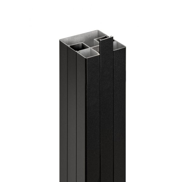 Aluminium Schuttingpaal PuraFence - Zwart 7.5 x 7.5 x 192 cm