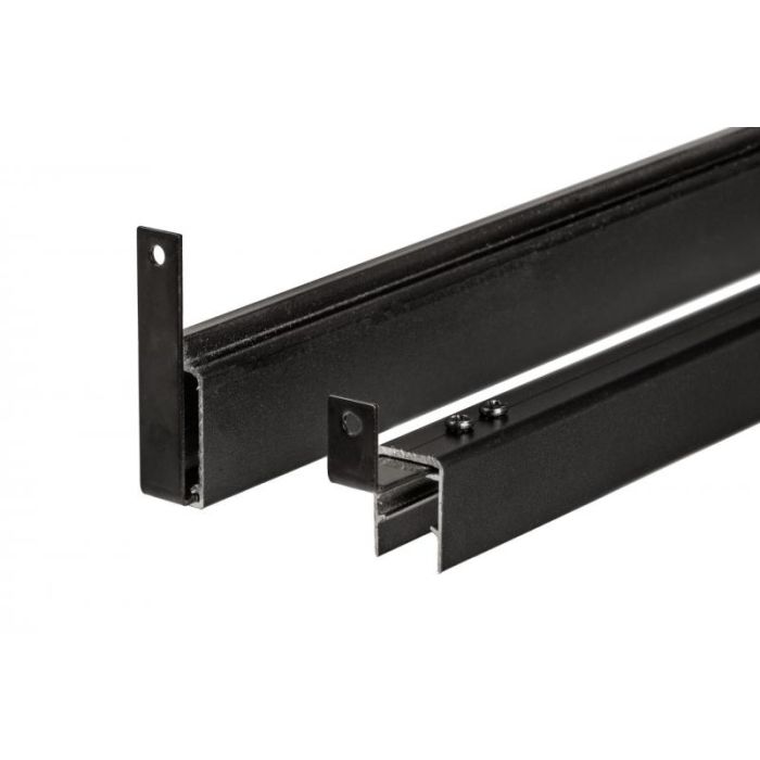 Aluminium Boven- en Onderprofiel PuraFence - Zwart (3,8 x 2,28 / 6,2 x 2,4) x 17