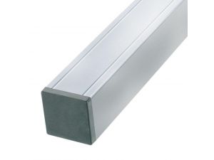 HKC Paal Aluminium Grijs 7x7x272 cm. 