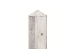 Betonpaal - Wit Grijs diamantkop 10x10 cm ( systeem IJssel ).