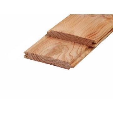 Douglas dakbeschot geschaafd 1.8x11.6 cm. Smal.