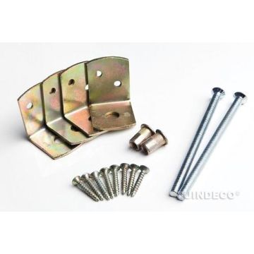 Bevestigingsset verzinkt voor 10 x 10 betonpaal.