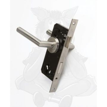 Cilinderslot inbouw RVS - met rozet.