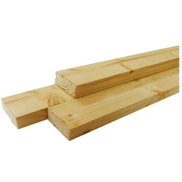 Panlat vuren geschaafd 2.5x4.0x360 cm.