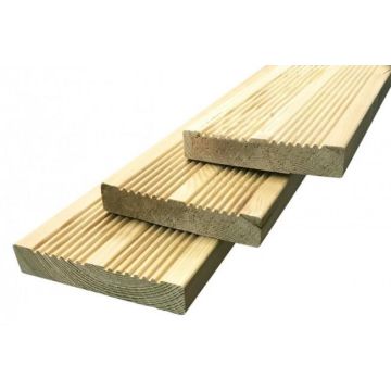 Siberisch lariks vlonderplank 2.8x14.5 cm. ( lange levensduur ).