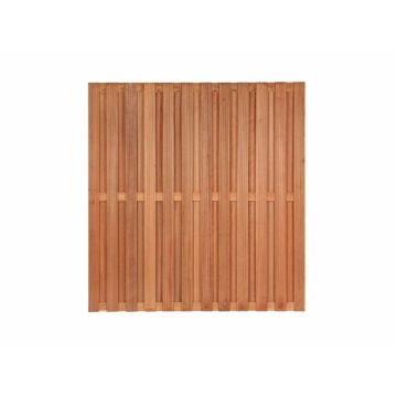 Tuinscherm hardhout Leeuwarden. 23 plus 3 planks.