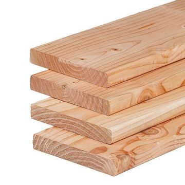 Vlonderplank Douglas 2-zijdig geschaafd 2.8x17.5x400 cm. - Extra Breed.