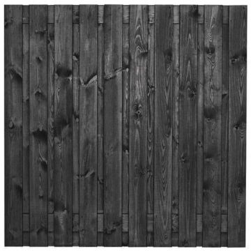 Tuinscherm Stuttgart - Zwart gespoten 19 plus 2 planks.