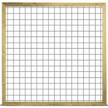 Draadscherm geimpregneerd Grenen met houten kader H180 cm.