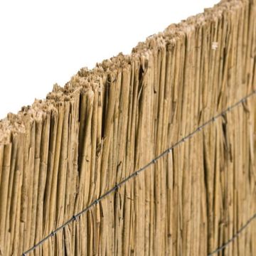 Rietplaat ingebonden met ijzerdraad B200 cm.