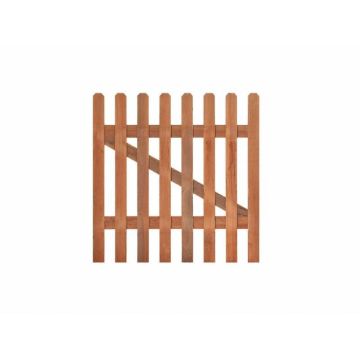 Tuinhekdeur recht - Hardhout B100 cm.