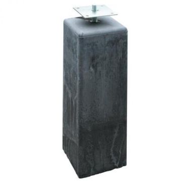 Betonpoer Antraciet 15x18x50 cm. Excl. hoogteverstelling.