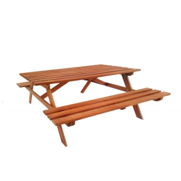 Picknicktafel Hardhout  L160xB150xH75 cm.