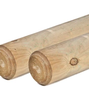 Paal rond geimpregneerd Grenen Dia 12 cm.
