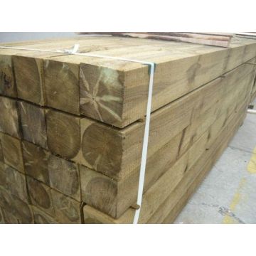 Paal geimpregneerd Grenen 12x12 cm.