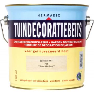 Tuindecoratiebeits Dover-Wit Transparant.