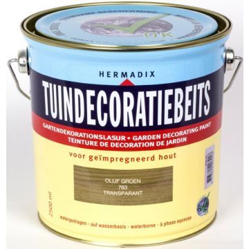 Tuindecoratiebeits Olijfgroen Transparant.