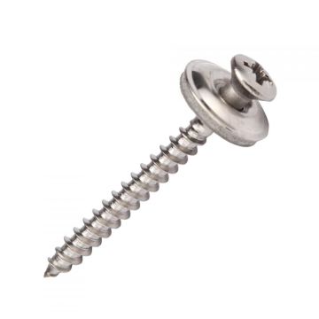 Golfplaatschroef 4.5x40 mm. RVS A2. Per 200 stuks.