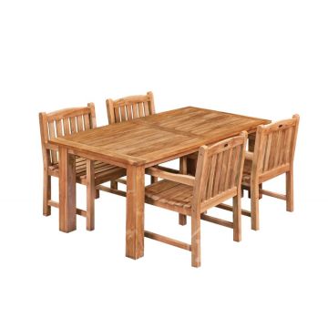Tuintafel Modern Teak L250xB100xH78 cm.