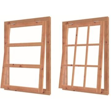 Douglas enkel uitzetraam B85.2xH125.2 cm. 