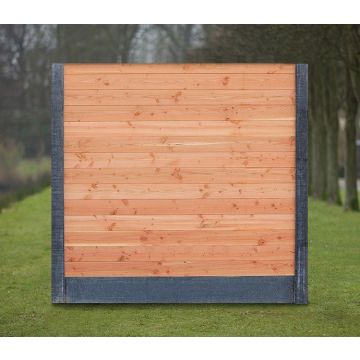 Sleufpaal - Antraciet 10x10x275 cm. ( systeem Zaan ).