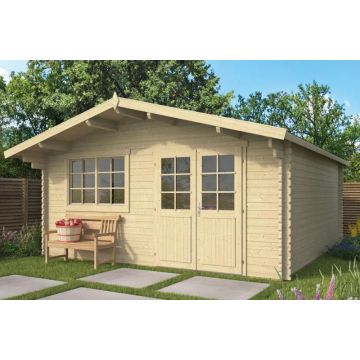 Blokhut Hendrick 500x500 plus 70 cm.