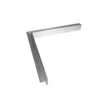 Binnenhoek aluminium 4.5x4.5x50 cm. TAV daktrim. 