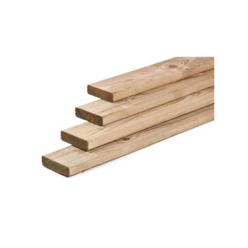 Tuinplank geimpregneerd Vuren 2.8x7x400 cm. - Lat.