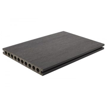 Fiberdeck Premium Ultrashield Dark Grey Composiet Vlonderplank 2.3x21.0 cm.