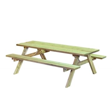 Picknicktafel geimpregneerd L220xB155xH74 cm.