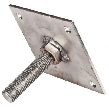 RVS hoogteverstelling M20 Deluxe voor betonpoer - Los.