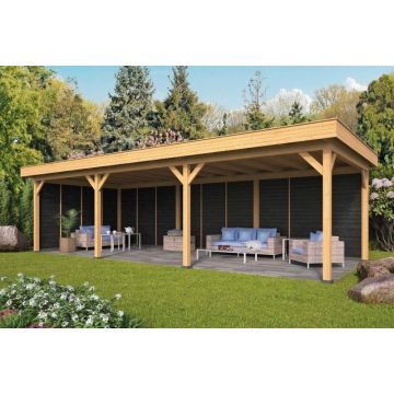 Geschaafd Lariks/Douglas Zwart Plat Dak Olso L Type 6