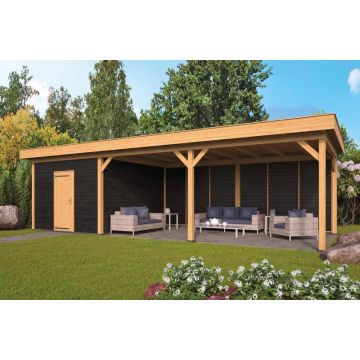 Geschaafd Lariks/Douglas Zwart Plat Dak Olso XL Type 7