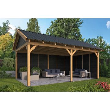 Geschaafd Lariks/Douglas Zwart Zadeldak Hamar XL Type 2