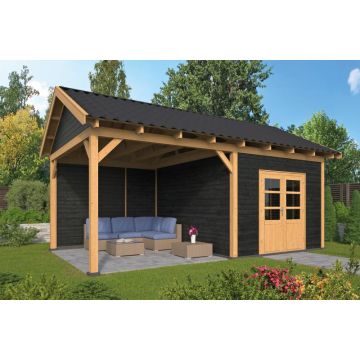 Geschaafd Lariks/Douglas Zwart Zadeldak Hamar XL Type 3