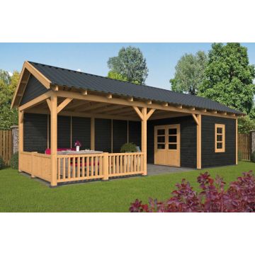 Geschaafd Lariks/Douglas Zwart Zadeldak Hamar XL Type 7