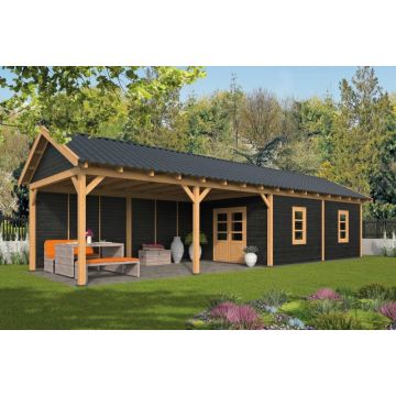 Geschaafd Lariks/Douglas Zwart Zadeldak Hamar XL Type 11