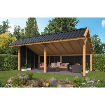 Geschaafd Lariks/Douglas Zwart Kapschuur Bergen XL Type 2