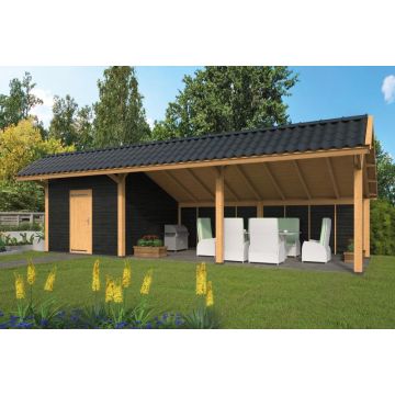 Geschaafd Lariks/Douglas Zwart Kapschuur Bergen XL Type 7